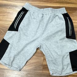 Marx And Dutch Sweat Shorts Multiple Pockets Casual Wear Wirk Out Shorts Size Xl Gray With Black Detail