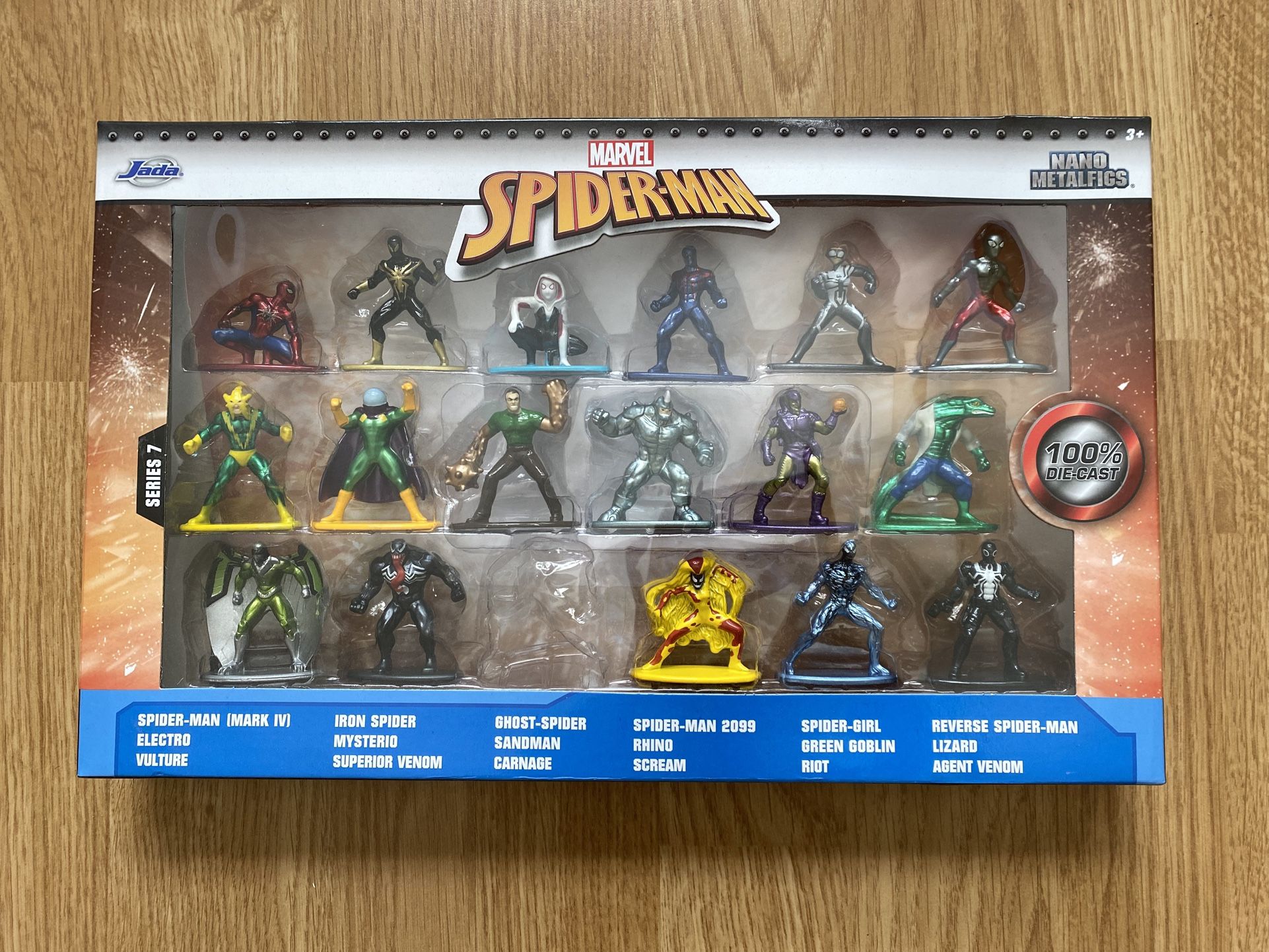 Spider-Man: Jada Toys Nano Minifigs Marvel Spider-Man Wave 7 Die-Cast Action Figures 17 Count