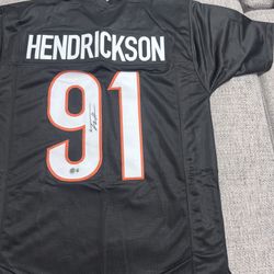 Trey Hendrickson Signed Autograph Custom Jersey - Beckett Coa-Cincinnati Bengals