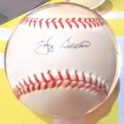 Autographed Baseball Yogi Berra