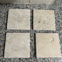 100 Light 4x4 Tumbled Antiqued Travertine Tile Backsplash Wall