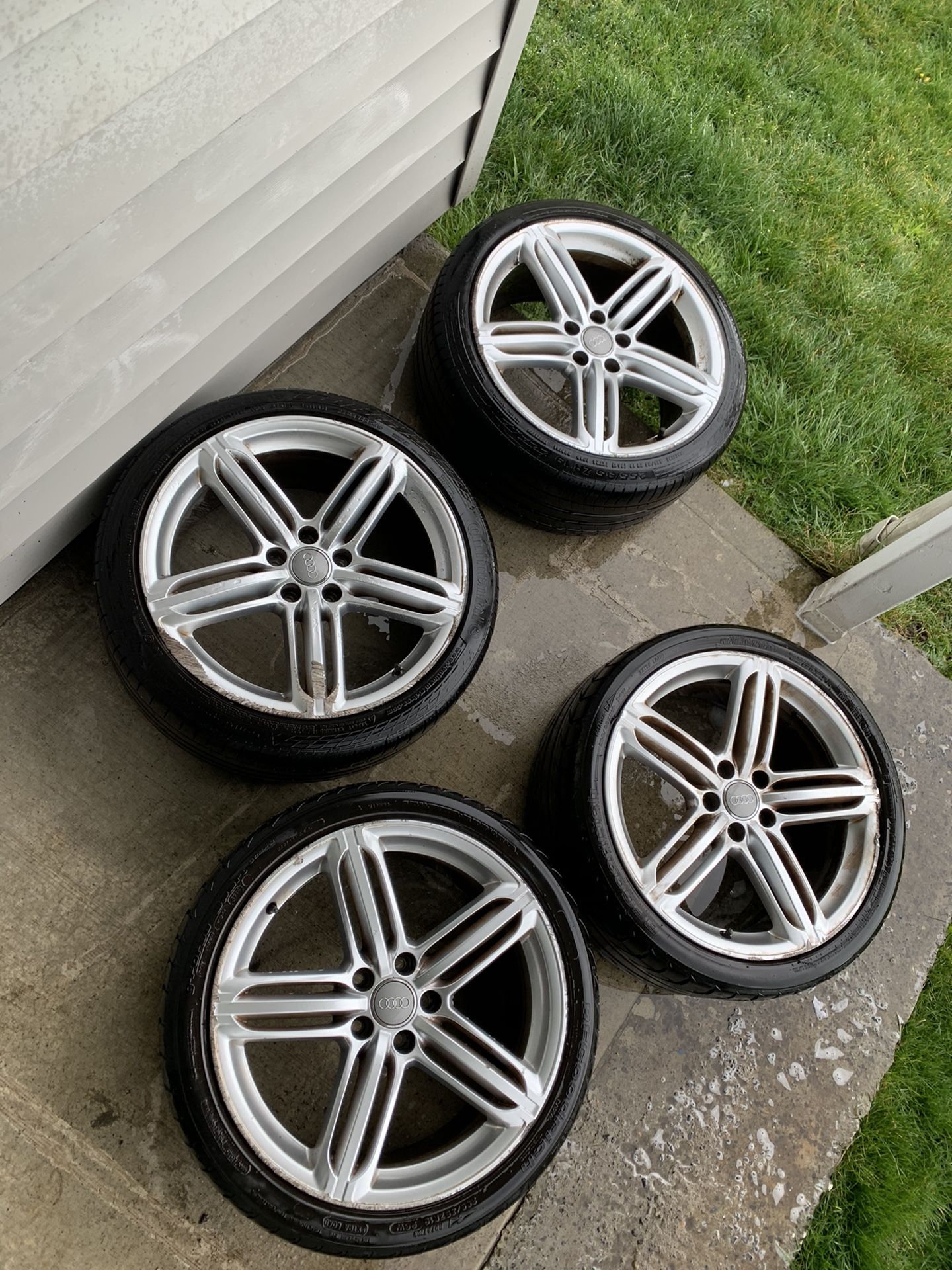 SET OF 4 201316 19" X 8.5” OEM Audi Peeler Wheel Rim Silver S4 A4 S3