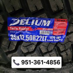 Brand New Tires (1) Delium Terra Raider KU-255 (LT35x12.50R22) (Single) ($219)