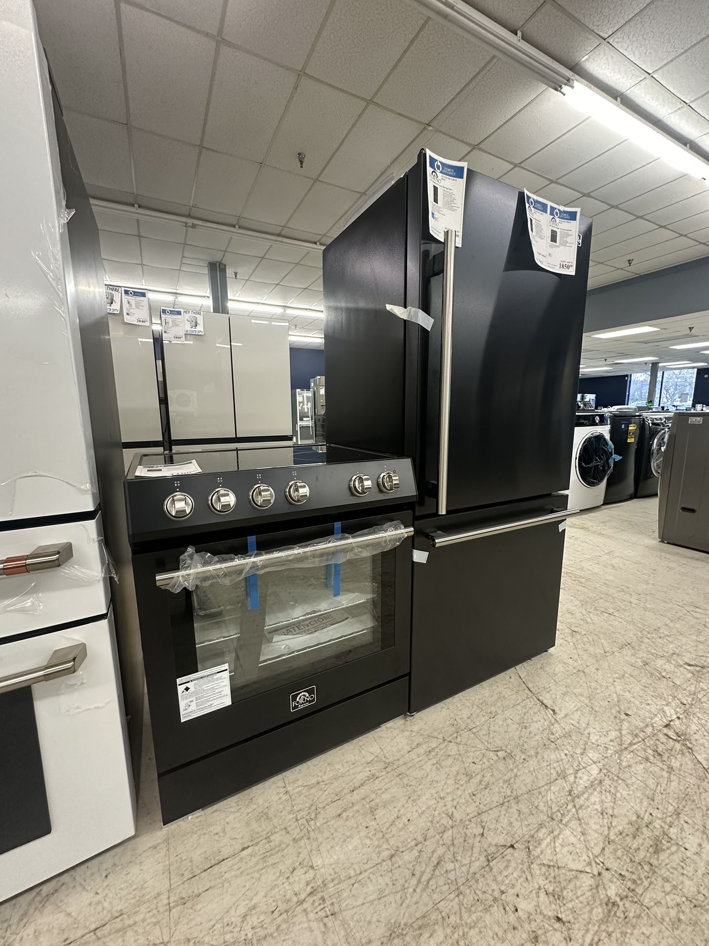 FORNO 31” BOTTOM FREEZER REFRIGERATOR/30” ELECTRIC RANGE SET‼️