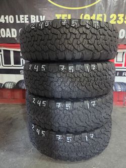 245 75 17 Set 4 llantas 10 PLYS. BF.GOODRICH POR 320  INSTALADAS.