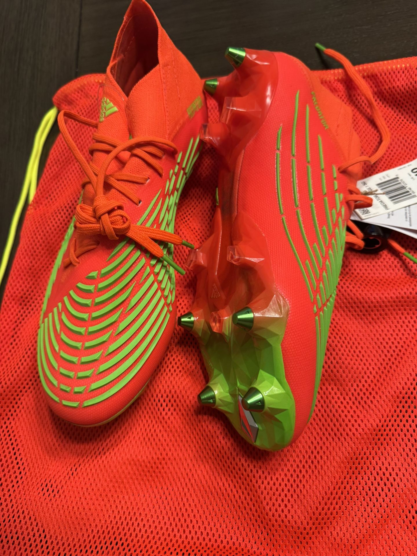 NEW Adidas Predator Edge.1 SG Soccer Cleats GW1016 Size 9 Solar Red Adidas Predator Edge.1 SG Mens Size 9.5 Soccer Cleats Solar  main image 4