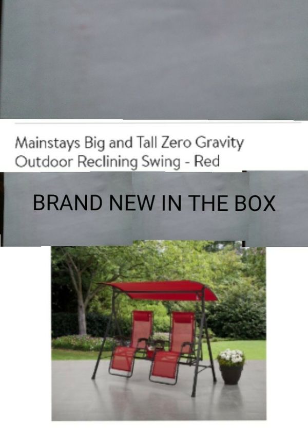 Brand New In The Box Mainstays Big Tall Zero Cravity Reclining Swing Red For Sale In Dearborn Mi Offerup