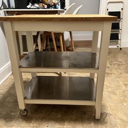 Butcher Block Kitchen Table In Astoria