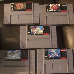 Super Nintendo Mega Man X NBA Jam Mario Paint Pilot Wing Sim City