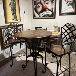 BISTRO TABLE AND 2 CHAIRS