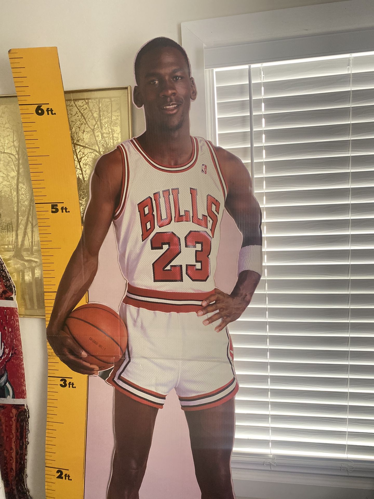 NBA 1987 Vintage Michael Jordan Life Size, Measure Up Cardboard Cutout Display ( pick up only )