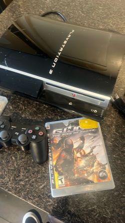 PS3 fat 80 gig 2 usb w game and control