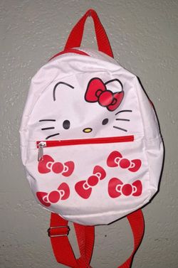 Hello Kitty Mini Backpack White Red