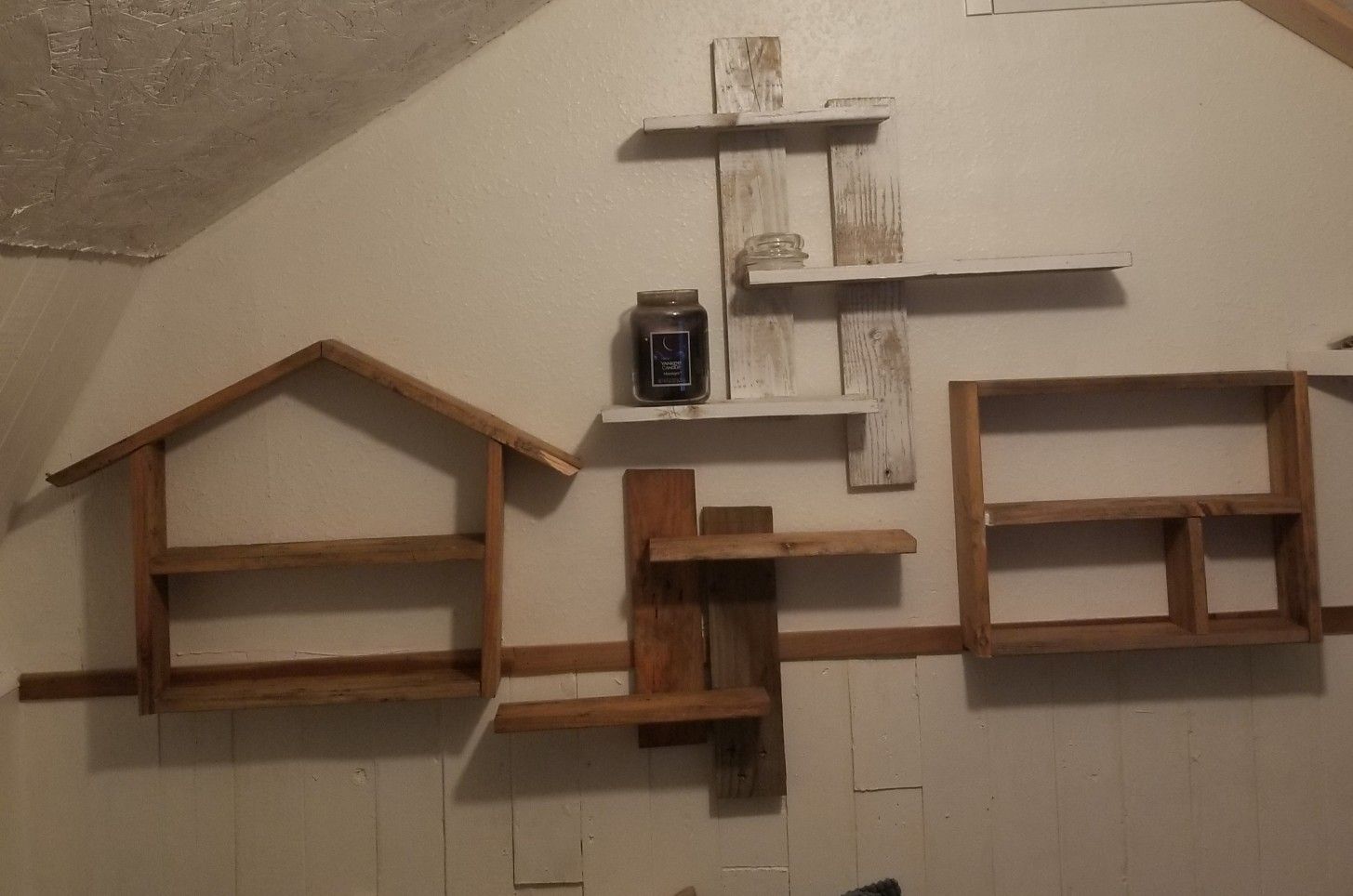 Handmade wall shelves
