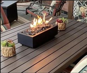 Two Harbors 14" Patio Tabletop Fireplace Black - Threshold™