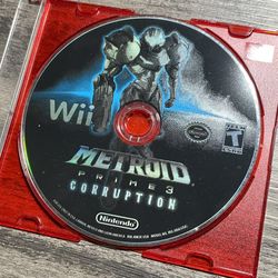 DISC ONLY! NINTENDO WII METROID PRIME 3 CORRUPTION