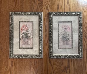 Set of 2 8x12 framed art 