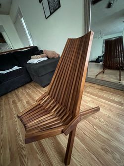 2-Acacia wooden folding chairs