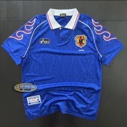 Japan 1998 Soccer Jersey - LARGE: Messi Ronaldo Neymar, Brazil, Argentina, Portugal, Barcelona, Real Madrid, Manchester United, Liverpool, Chelsea