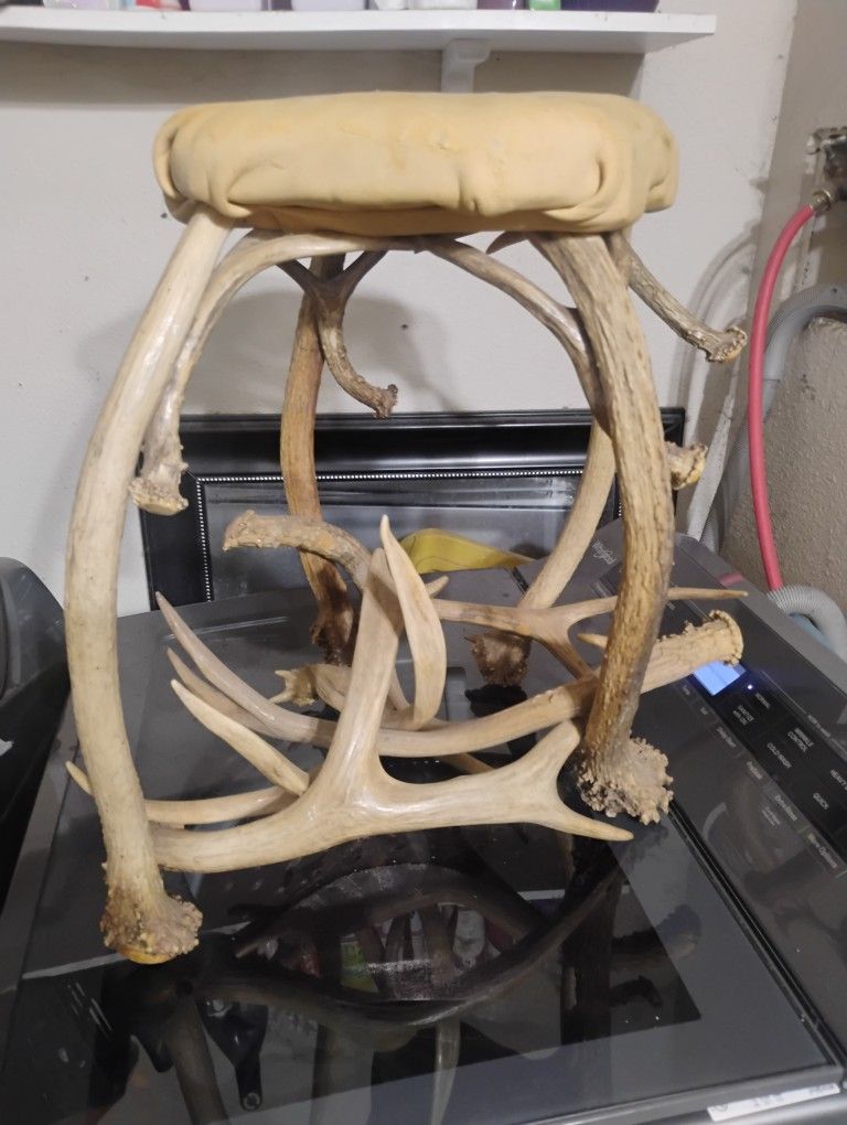 Elk And Deer Horn Foot Stool