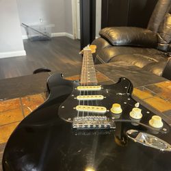 Black Electric Guitar. 