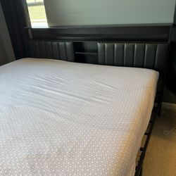 King Size Bed Frame, And Two Nightstands