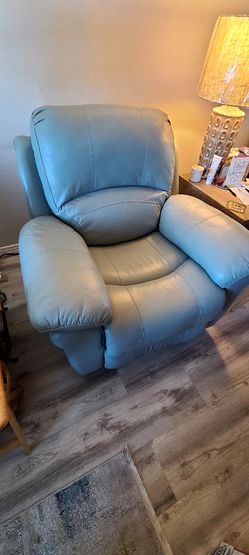 Light Blue Recliner Chair