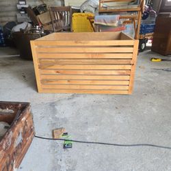 Large Wooden Laundry Box