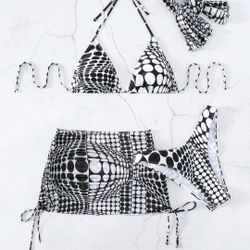 Black & White 3 Piece Swimwear