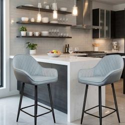 GRAY NEW BAR STOOLS. 