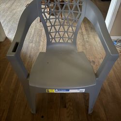 Grey Chair With cellphone 