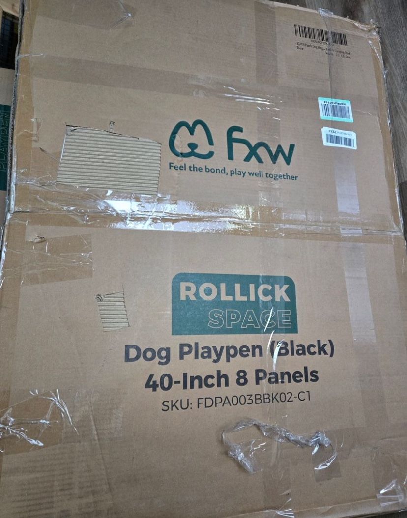 FXW ROLLOCK 40” X 8 Panels Dog Play Pen Kennel