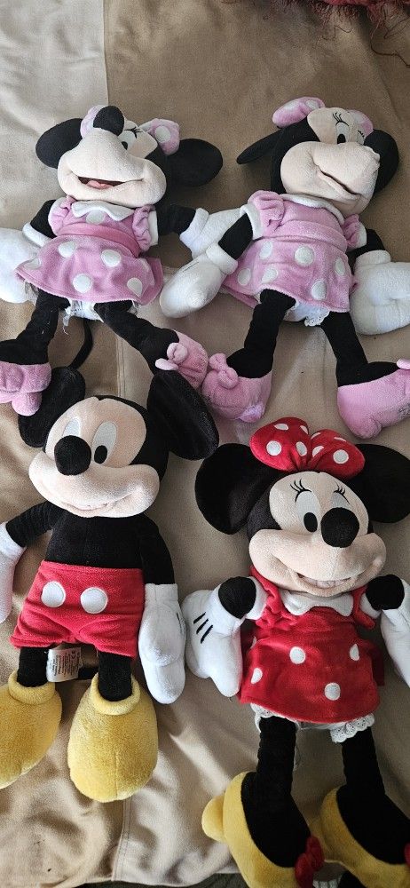 Minnie And Mickey Mouse Disney Plushies