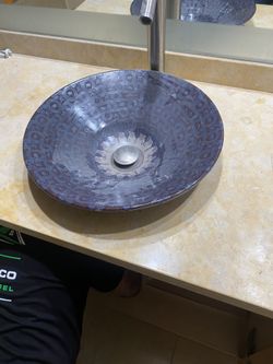 Serpentine Bronze Conical Bell Vessel Bathroom Sink