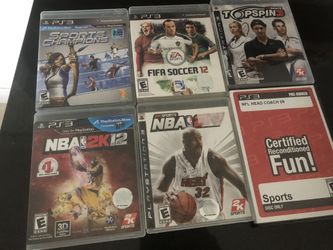 6 PS3 Games like new