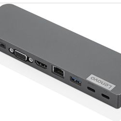 Lenovo 7-in-1 Portable USB-C Mini Dock - HDMI & VGA, 45W Charging, Compatible with Lenovo, Apple & USB-C Laptops, G0A70065US