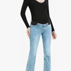 $5 Large Maternity Black Long Sleeve Bodysuit