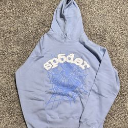 Blue Spider Hoodie Size Large