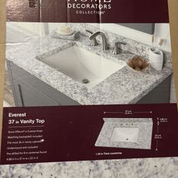 Brand New 37in Vanity Counter Top With Sink