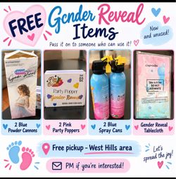 FREE – Gender reveal party supplies