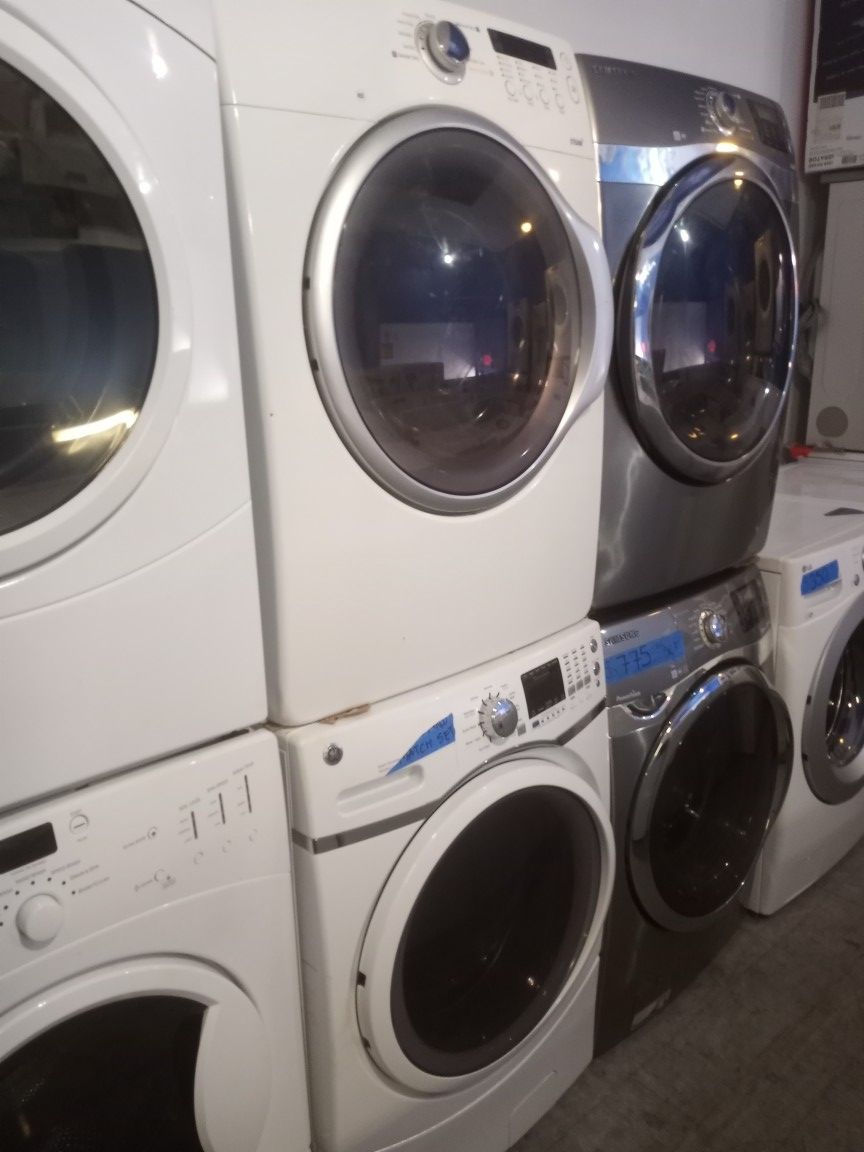 MIX AND MATCH GE FRONT LOAD WASHER AND SAMSUNG DRYER SET WORKING PERFECT W/4 MONTHS WARRANTY