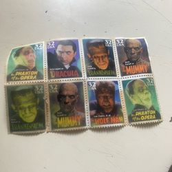 Classic Movie Monsters Postage Stamps