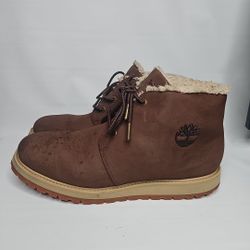 Timberland Snow Boots Men's Brown Leather Sz 11