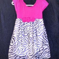 Baby & Toddler Girls Size 3T Pink & Zebra Dress