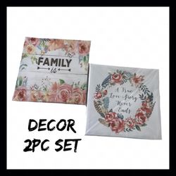 NIB 2Pc Canvas Wall Art Set