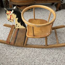 Vintage Rocking Horse Made In Germany 