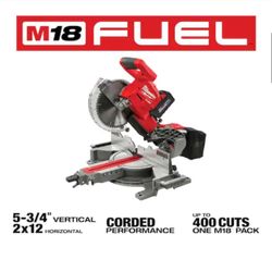 Milwaukee M18 FUEL 18V 10 in. Lithium-Ion Brushless Cordless Dual Bevel Sliding Compound Miter Saw Kit with One 8.0 Ah Battery