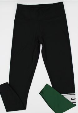 Nike Dri-FIT Leggings – Small/Tall (Black / White / Green)