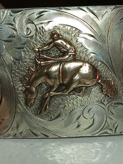 Silver Belt Buckle Western Silversmiths