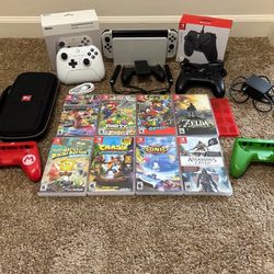 OLED Model HEG-001 Handheld Console - 64GB - White Bundle